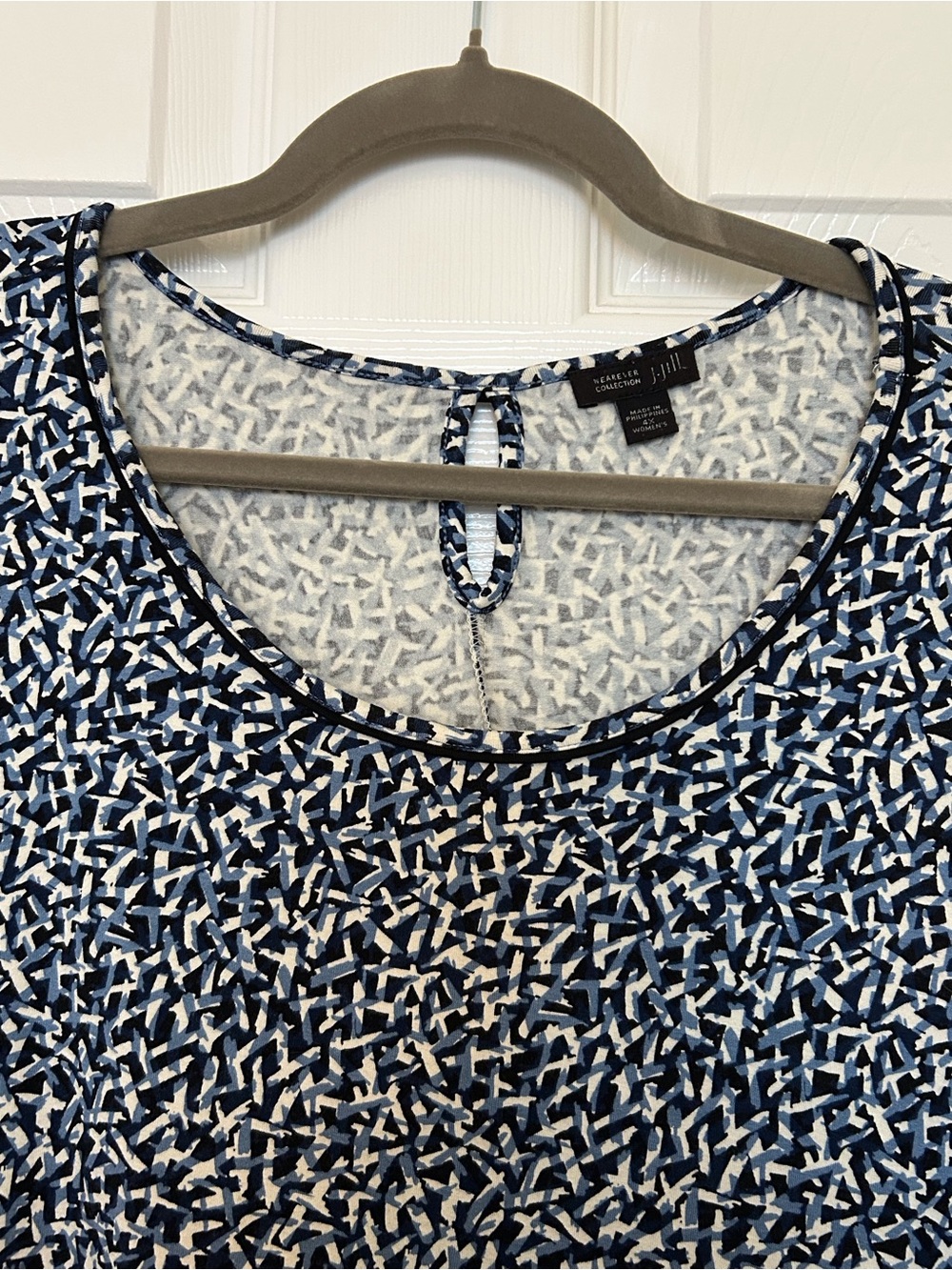 J. Jill Wearever Collection Blue Multi-print A-line Dress - 4X - Picture 2 of 5